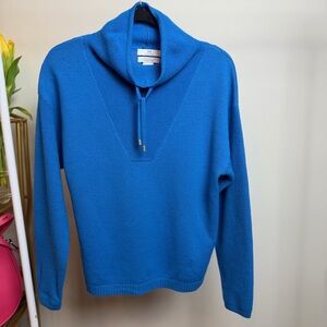 Halston Heritage Blue Merino Wool Knit